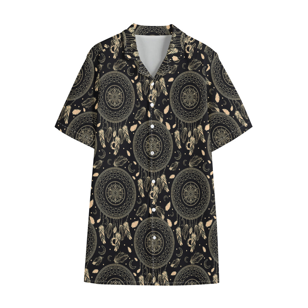 Vintage Native Dream Catcher Print Cotton Hawaiian Shirt