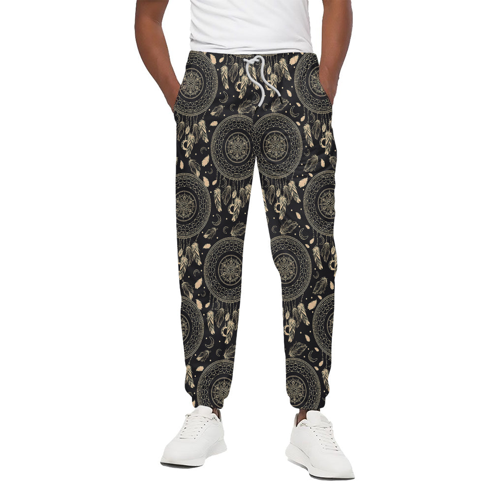 Vintage Native Dream Catcher Print Cotton Pants