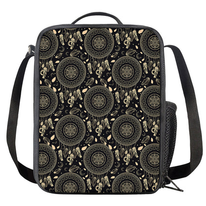 Vintage Native Dream Catcher Print Crossbody Lunch Bag