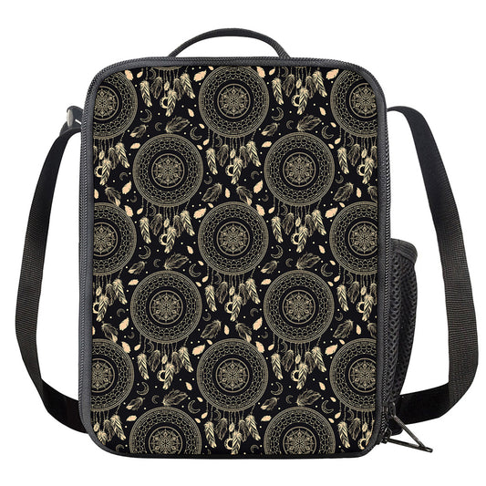 Vintage Native Dream Catcher Print Crossbody Lunch Bag