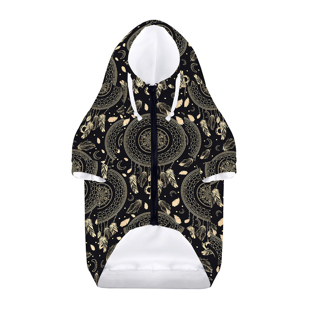 Vintage Native Dream Catcher Print Dog Zip Up Hoodie