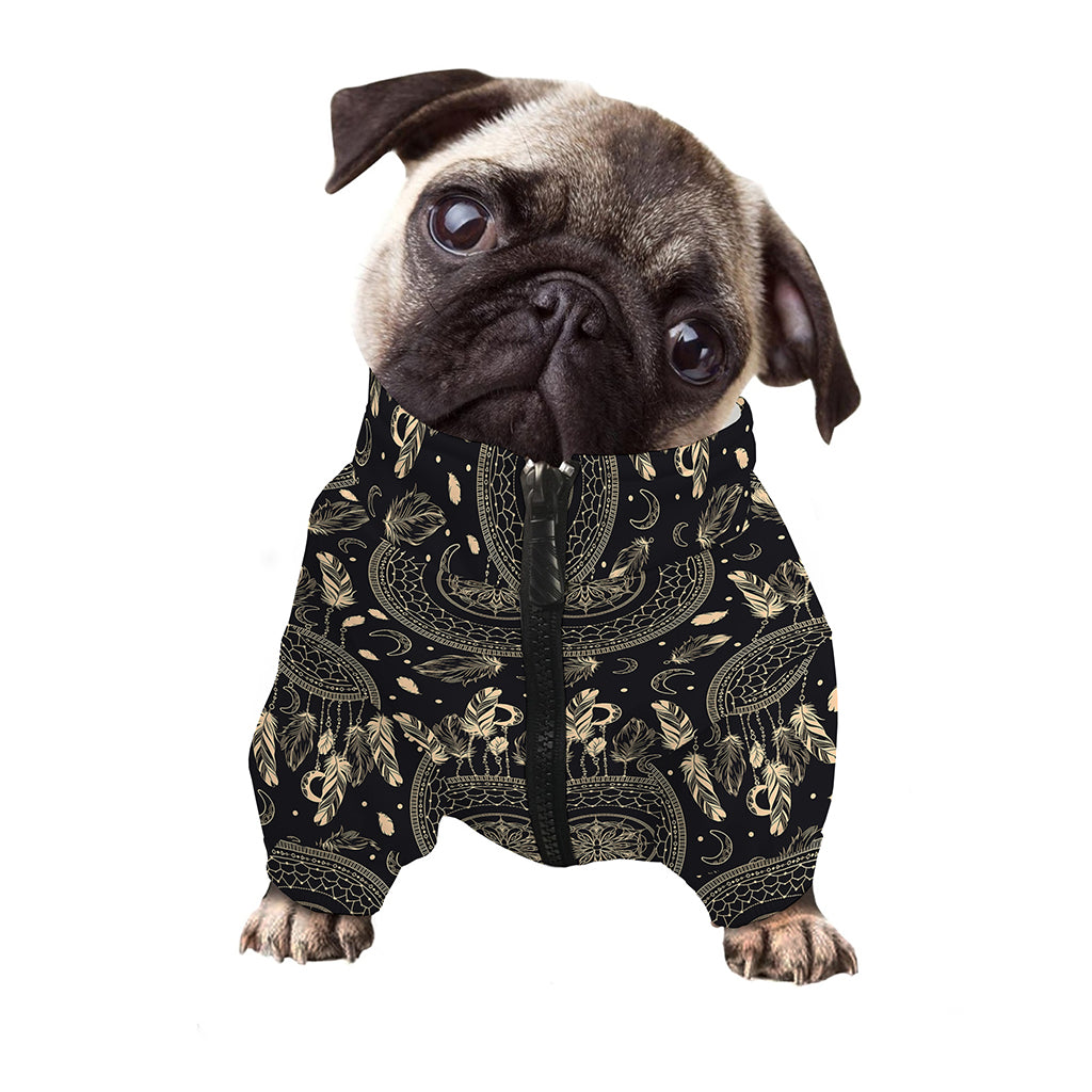 Vintage Native Dream Catcher Print Dog Zip Up Jacket