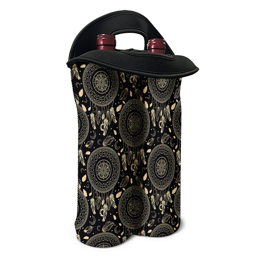 Vintage Native Dream Catcher Print Double Neoprene Wine Tote