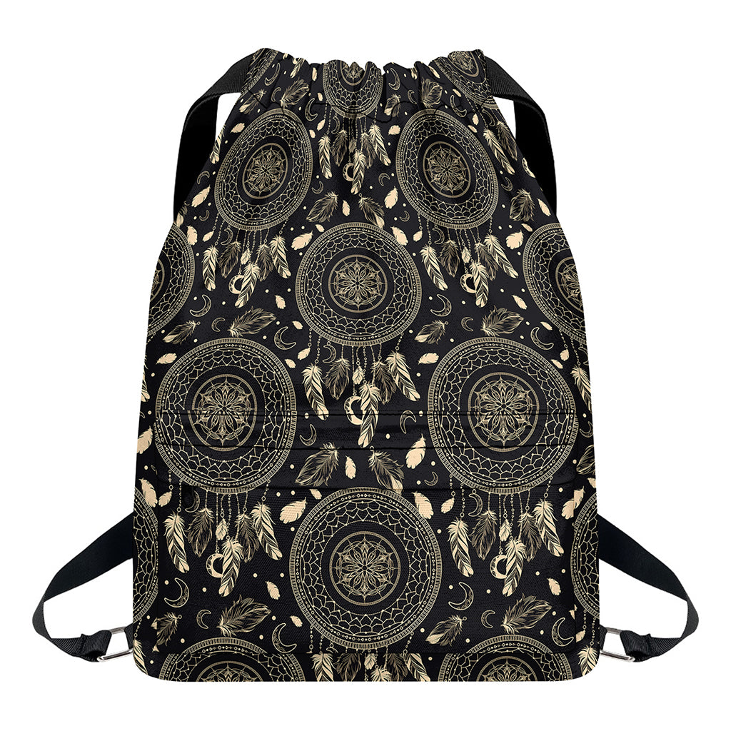 Vintage Native Dream Catcher Print Drawstring Backpack