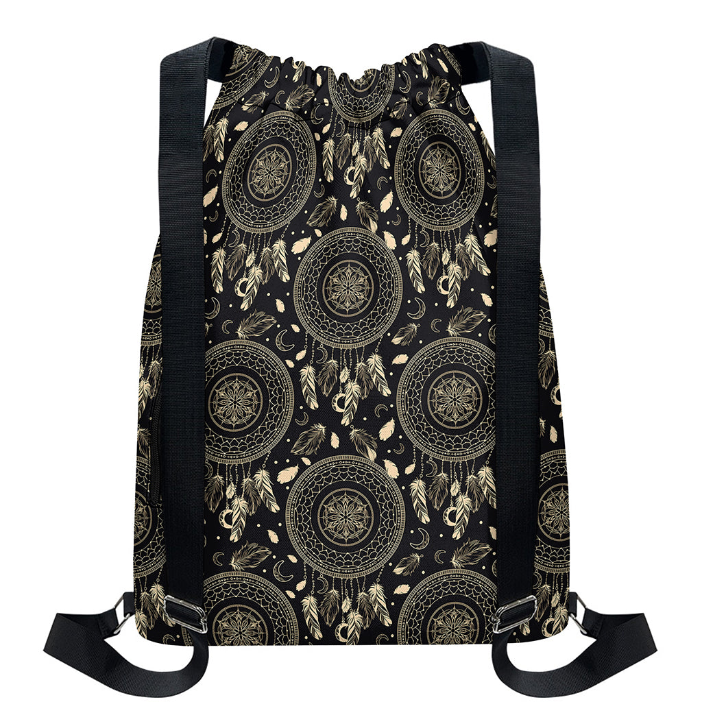 Vintage Native Dream Catcher Print Drawstring Backpack