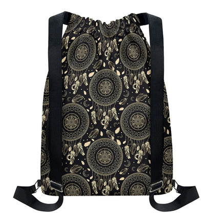 Vintage Native Dream Catcher Print Drawstring Backpack