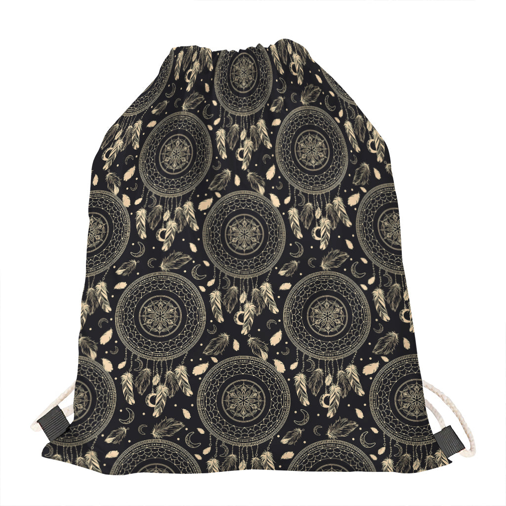 Vintage Native Dream Catcher Print Drawstring Bag