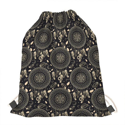 Vintage Native Dream Catcher Print Drawstring Bag