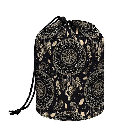 Vintage Native Dream Catcher Print Drawstring Makeup Bag