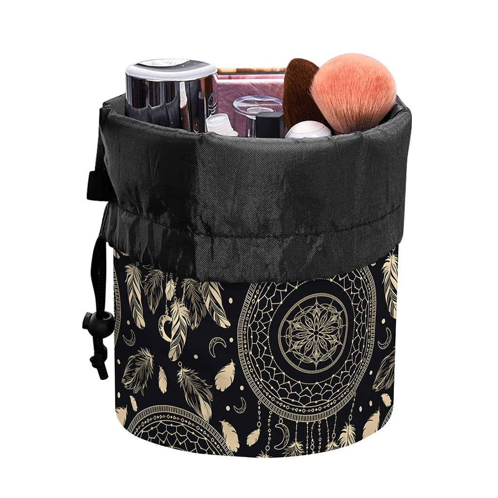 Vintage Native Dream Catcher Print Drawstring Makeup Bag