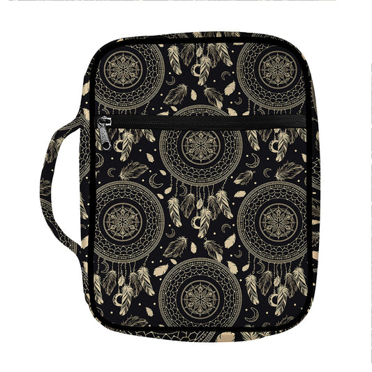 Vintage Native Dream Catcher Print Front Pocket Bible Bag