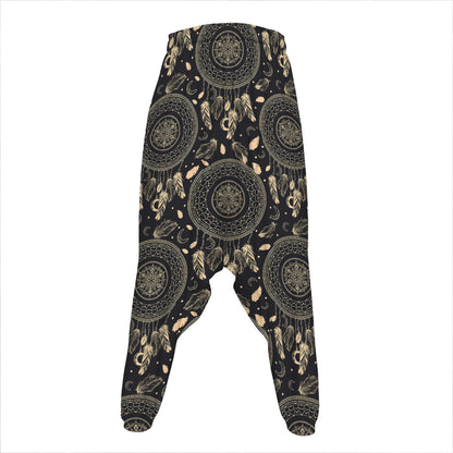 Vintage Native Dream Catcher Print Hammer Pants