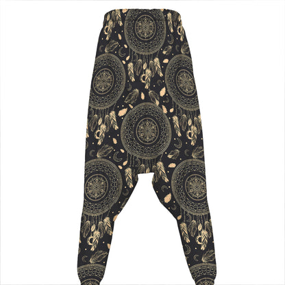 Vintage Native Dream Catcher Print Hammer Pants