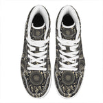 Vintage Native Dream Catcher Print High Top Leather Sneakers