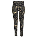 Vintage Native Dream Catcher Print High-Waisted Pocket Leggings
