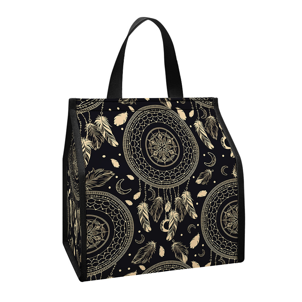 Vintage Native Dream Catcher Print Insulated Lunch Tote