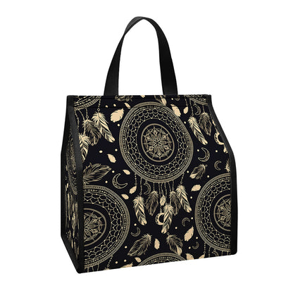 Vintage Native Dream Catcher Print Insulated Lunch Tote