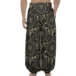 Vintage Native Dream Catcher Print Lantern Pants