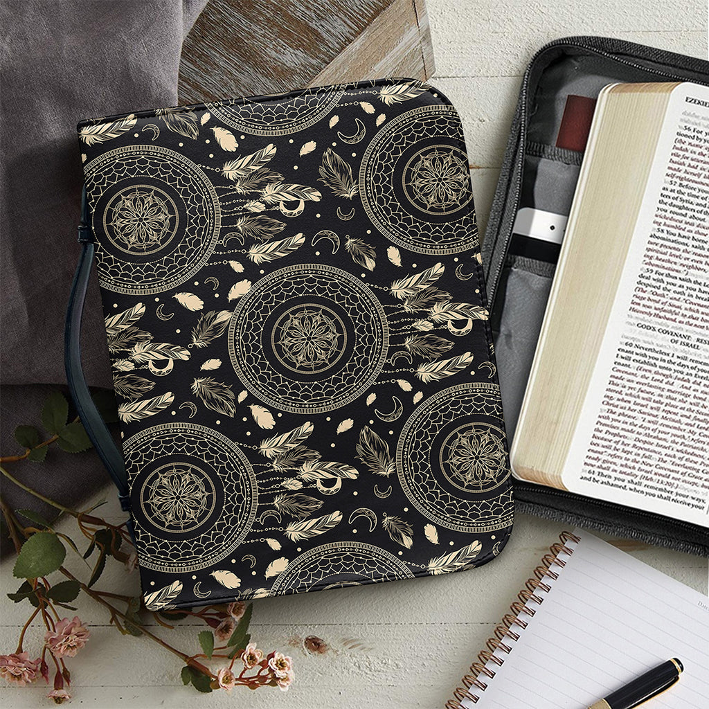 Vintage Native Dream Catcher Print Leather Bible Cover