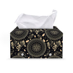 Vintage Native Dream Catcher Print Leather Tissue Box Cover