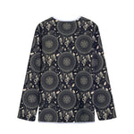 Vintage Native Dream Catcher Print Long Sleeve Short Coat