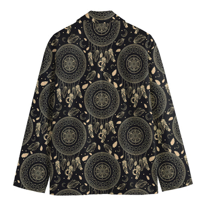 Vintage Native Dream Catcher Print Men's Blazer