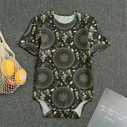 Vintage Native Dream Catcher Print Men's Bodysuit