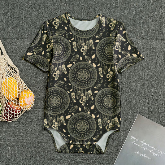 Vintage Native Dream Catcher Print Men's Bodysuit