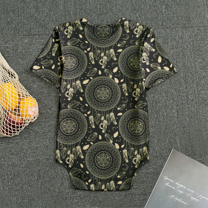 Vintage Native Dream Catcher Print Men's Bodysuit