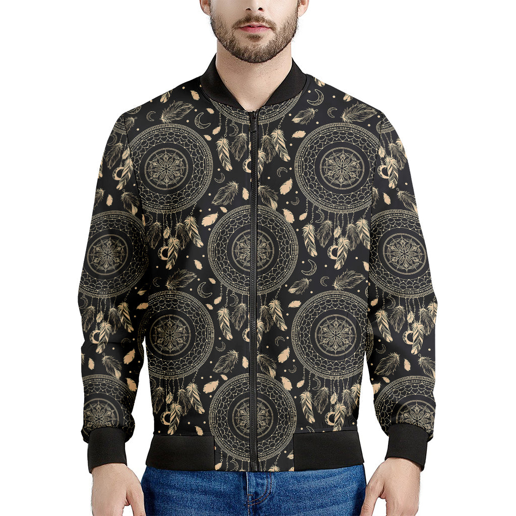 Vintage Native Dream Catcher Print Men's Bomber Jacket