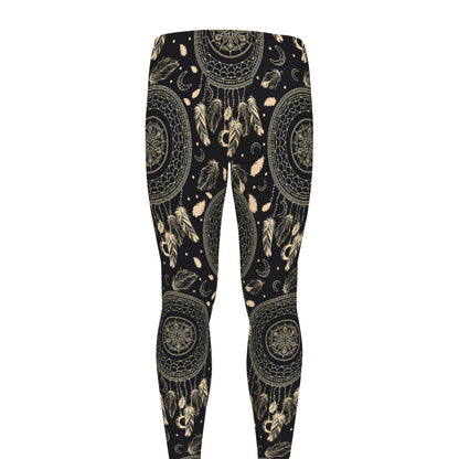 Vintage Native Dream Catcher Print Men's leggings