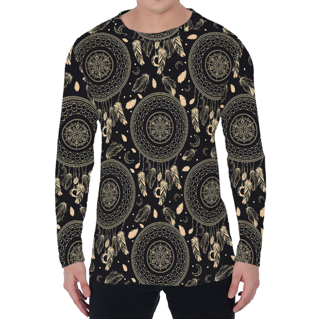 Vintage Native Dream Catcher Print Men's Long Sleeve T-Shirt
