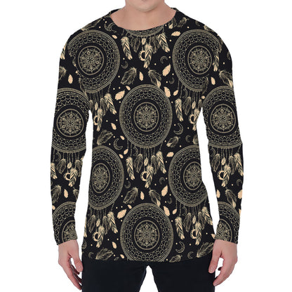 Vintage Native Dream Catcher Print Men's Long Sleeve T-Shirt