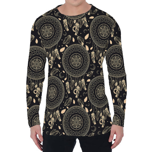 Vintage Native Dream Catcher Print Men's Long Sleeve T-Shirt