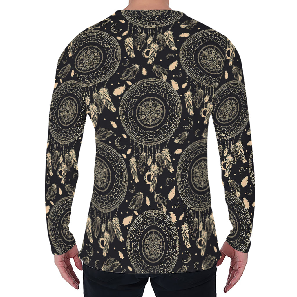Vintage Native Dream Catcher Print Men's Long Sleeve T-Shirt