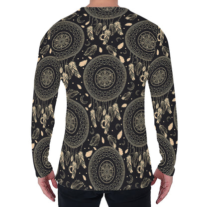 Vintage Native Dream Catcher Print Men's Long Sleeve T-Shirt