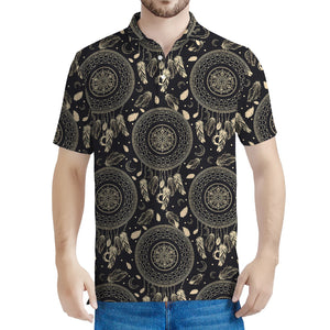 Vintage Native Dream Catcher Print Men's Polo Shirt