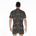 Vintage Native Dream Catcher Print Men's Rompers