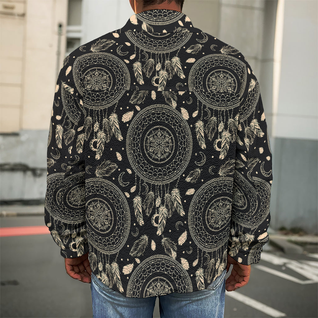 Vintage Native Dream Catcher Print Men's Shirt Jacket