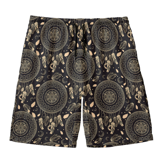 Vintage Native Dream Catcher Print Men's Swim Trunks