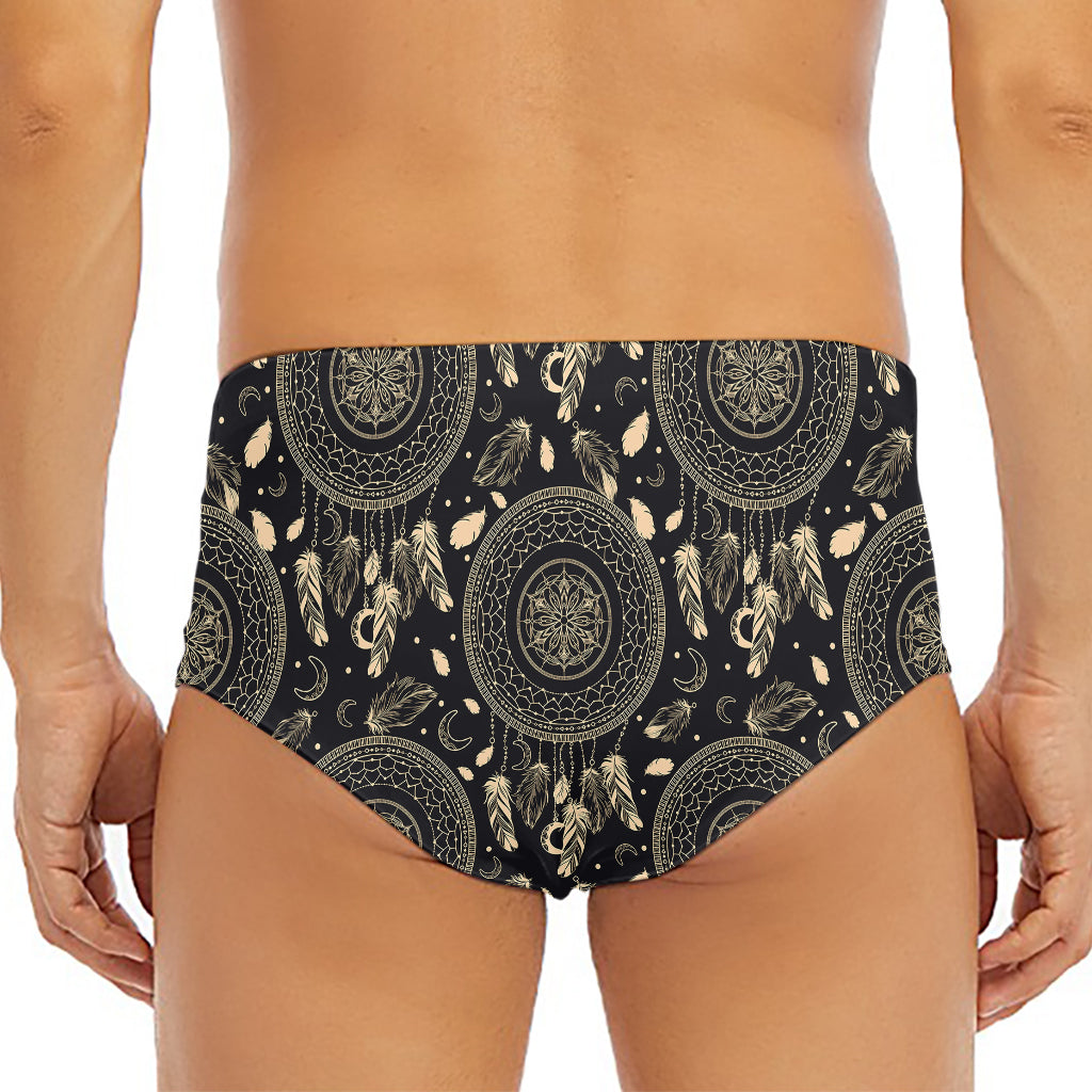 Vintage Native Dream Catcher Print Men's Triangle Swim Briefs