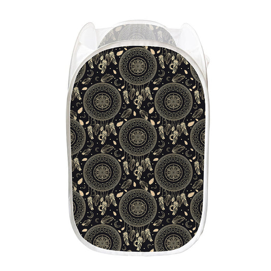 Vintage Native Dream Catcher Print Mesh Laundry Hamper