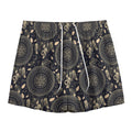 Vintage Native Dream Catcher Print Mesh Shorts