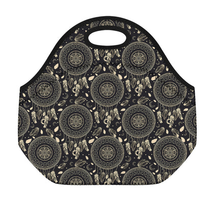 Vintage Native Dream Catcher Print Neoprene Lunch Bag