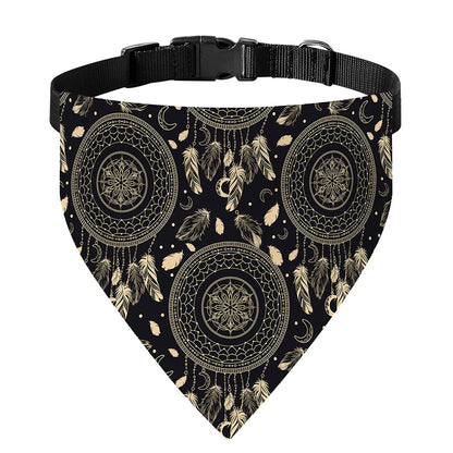 Vintage Native Dream Catcher Print Over The Collar Dog Bandana