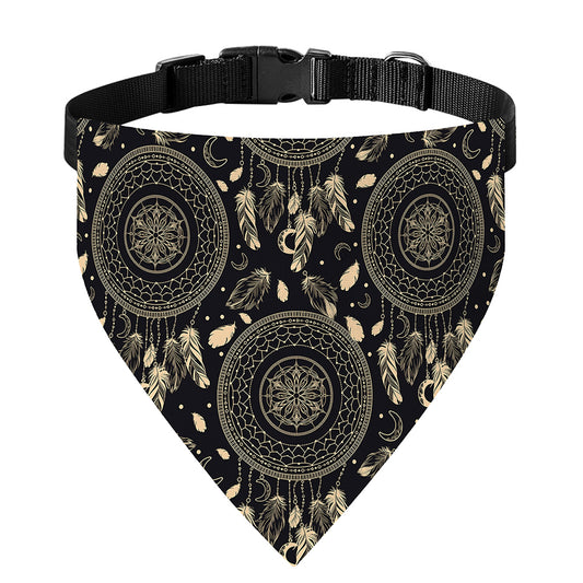 Vintage Native Dream Catcher Print Over The Collar Dog Bandana