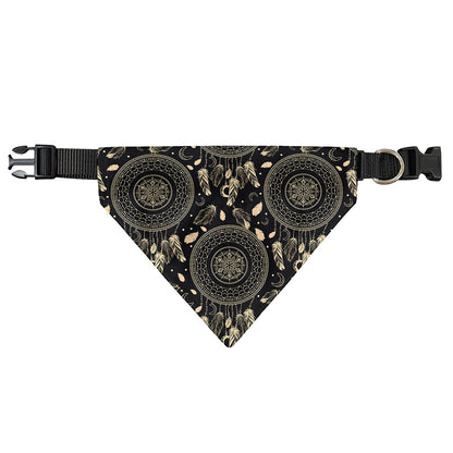 Vintage Native Dream Catcher Print Over The Collar Dog Bandana