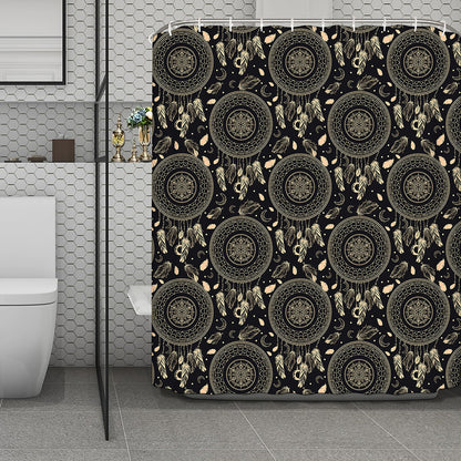 Vintage Native Dream Catcher Print Polyester Shower Curtain