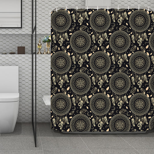 Vintage Native Dream Catcher Print Polyester Shower Curtain