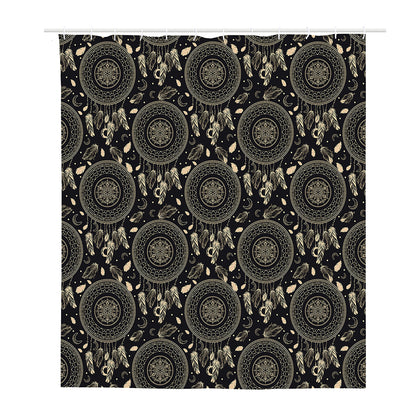 Vintage Native Dream Catcher Print Polyester Shower Curtain